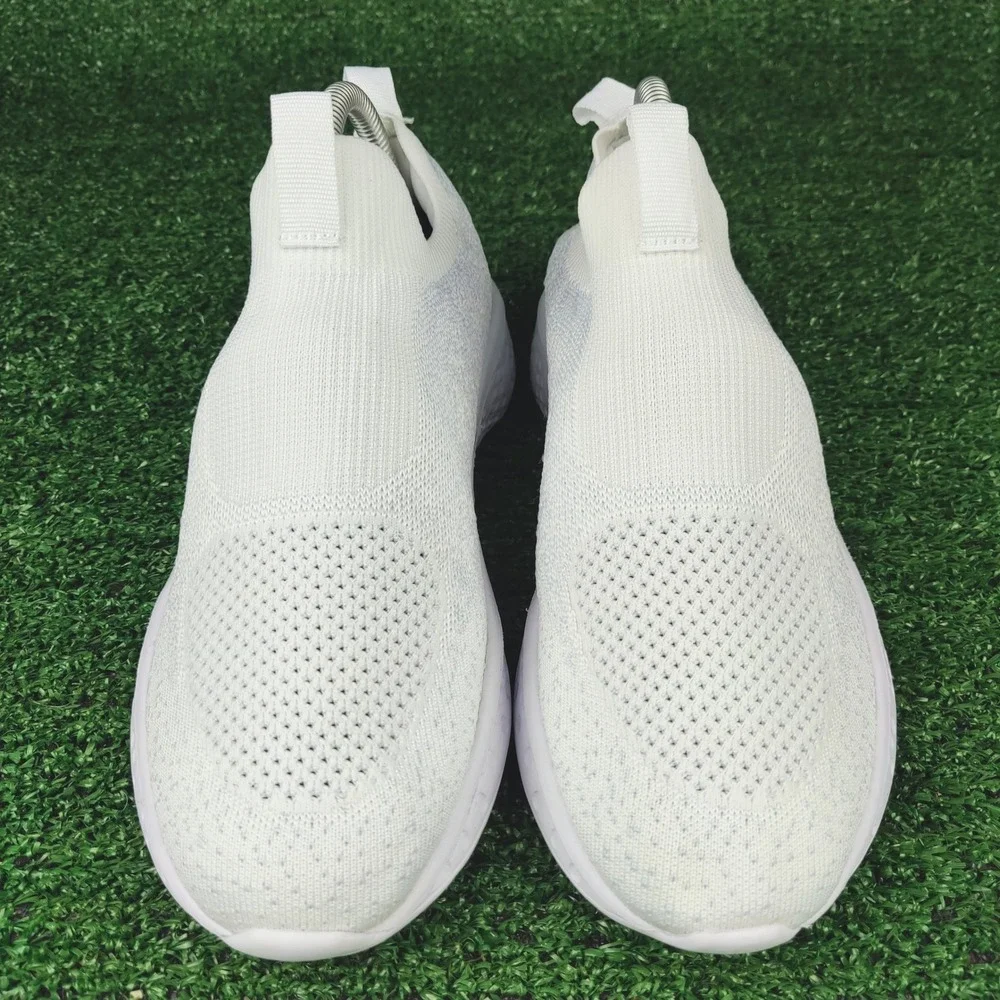 Avia Sneakers Women 7W White Slip On Knit Memory Foam Athletic Shoes WWAI40AC002